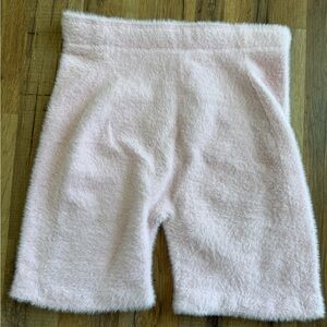 GYMSHARK WHITNEY SIMMONS PINK FUZZY SHORTS SZ L
